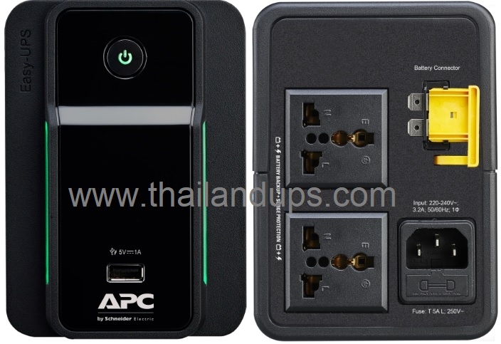 apc bvx700lui-ms เป้นเครืองสำรองไฟ รุ่นเล็ก ที่มี port เป้นแบบ universal outlet 2 ช่องเสียบ เหมาะกับอุปกรณ์ที่กินไฟไม่มาก ขนาดเล็ก ไม่กินพื้นที่มาก